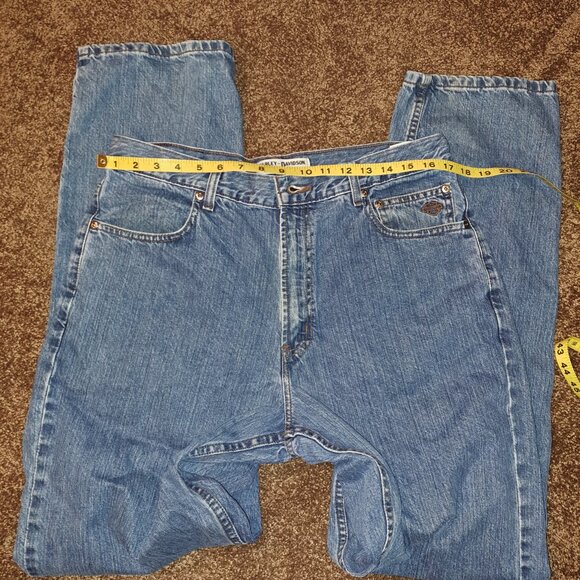 Men's Harley-Davidson Original Straight Jean - Medium Indigo Stone Wash 36x36 - Picture 3 of 16